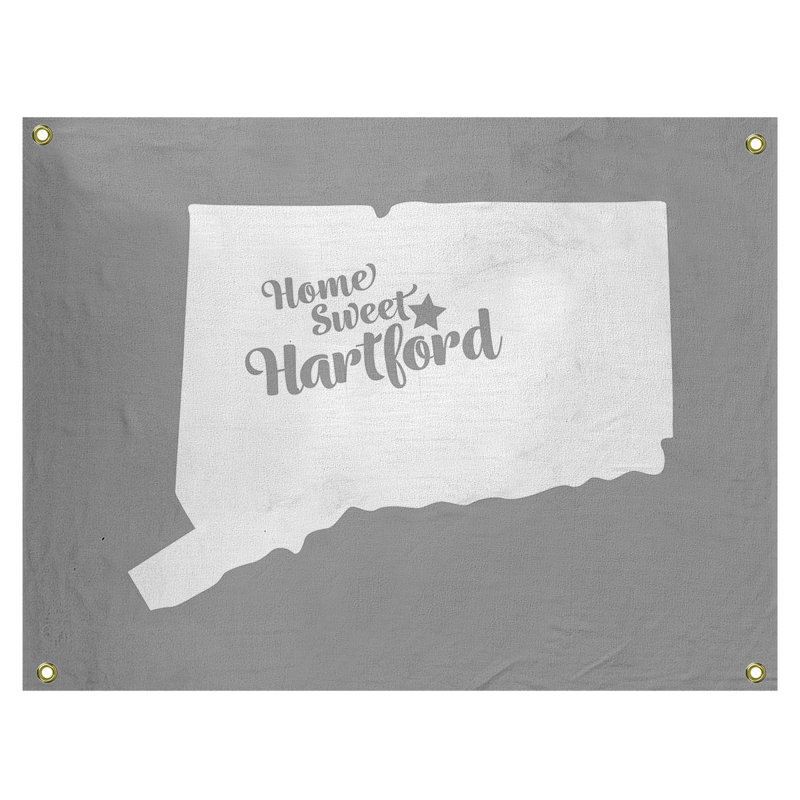 Tapisserie murale connecticut hartford, H 59 po x l 80 po, Gris