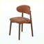 Ensemble de 2 chaises de salle à manger en bois massif brun, chaises de ferme rembourrées avec siège et dossier en tissu doux, chaises de salle à manger de cuisine minimalistes-133872142-133872144