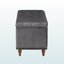 Banc de rangement avec repose-pieds capitonné en tissu gris H 18,58 po x l 41,56 po x P 16,52 po Mosa