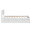 Cadre de lit simple moderne avec lit gigogne simple pour tête de lit et pied de lit blanc brillant