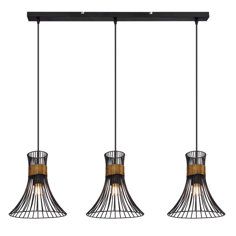 Raines 3 - Light Black Kitchen Island Pendant