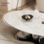 Table basse ovale en métal fritté noir et blanc-129448631-129448629