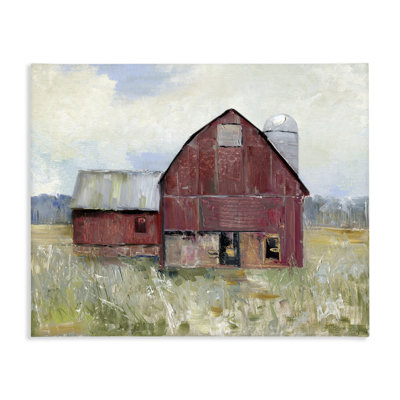 Red Rugged Barn Canvas, design by Sally Swatland