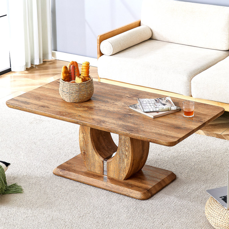 Table basse moderne et simple de luxe moderne de couleur bois. Le bureau d'ordinateur. La table de jeu. Convient pour la salle à manger, le salon, la terrasse et la cuisine. 47 po x 25,6 po 18 po