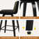 ALFORDSON 2x Swivel Bar Stools Padded Backrest Dining Chair Kitchen