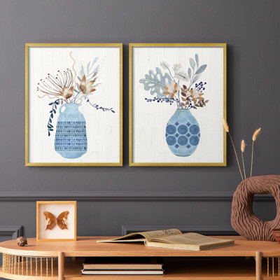 Boho Arrangement I - impression encadrée de qualité supérieure - prête à être accrochée - aucun clou requis - aucun clou requis
