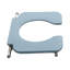 Siège de toilette surélevé réglable avec coussin