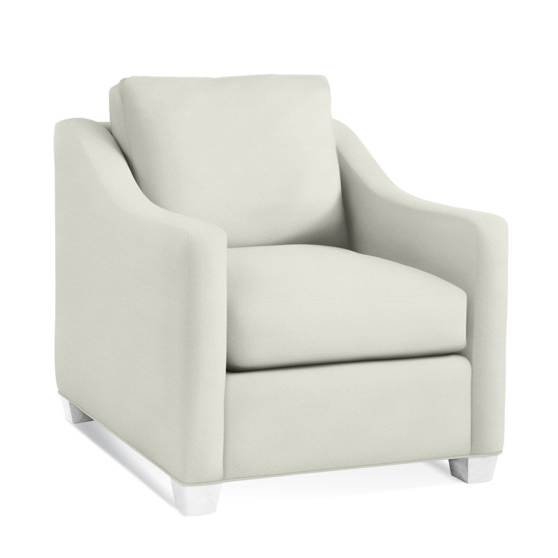 Fauteuil de 33 po de large Oliver, Finition blanc givré, Brown Geometric, 0456-33