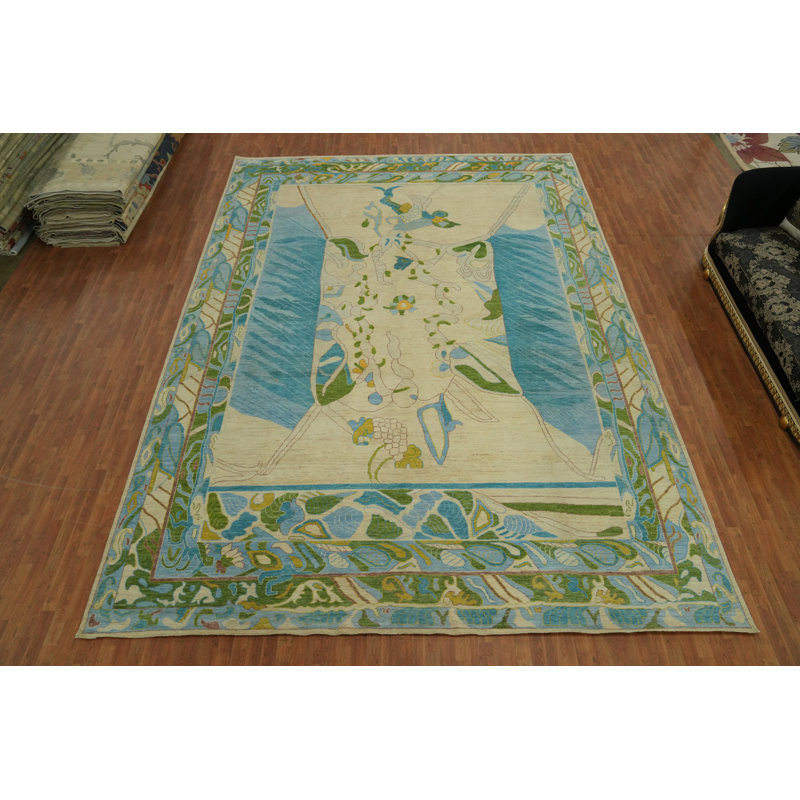 Vegetable Dye Oushak Turkish Large Rug 13x18