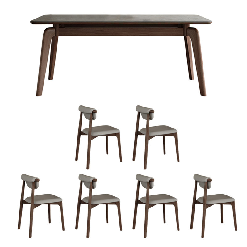 Ensemble de table de salle à manger rectangulaire moderne et luxueux, H 29,5 po x L 55,1 po x l 31,5 po