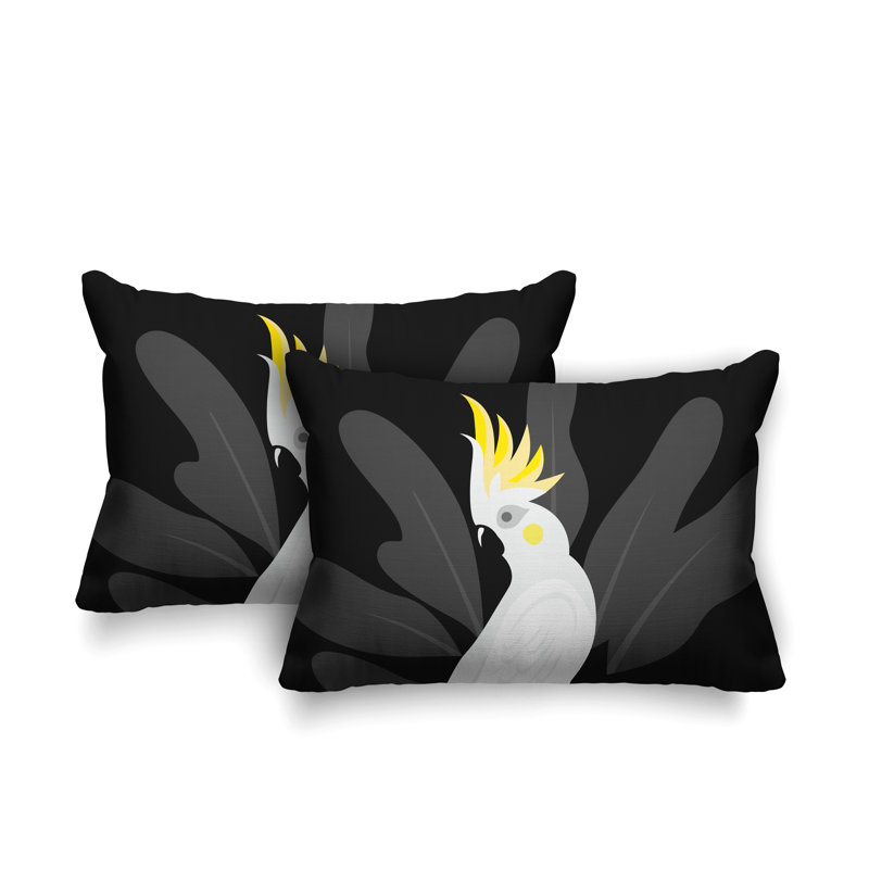 Coussin Bird, Noir