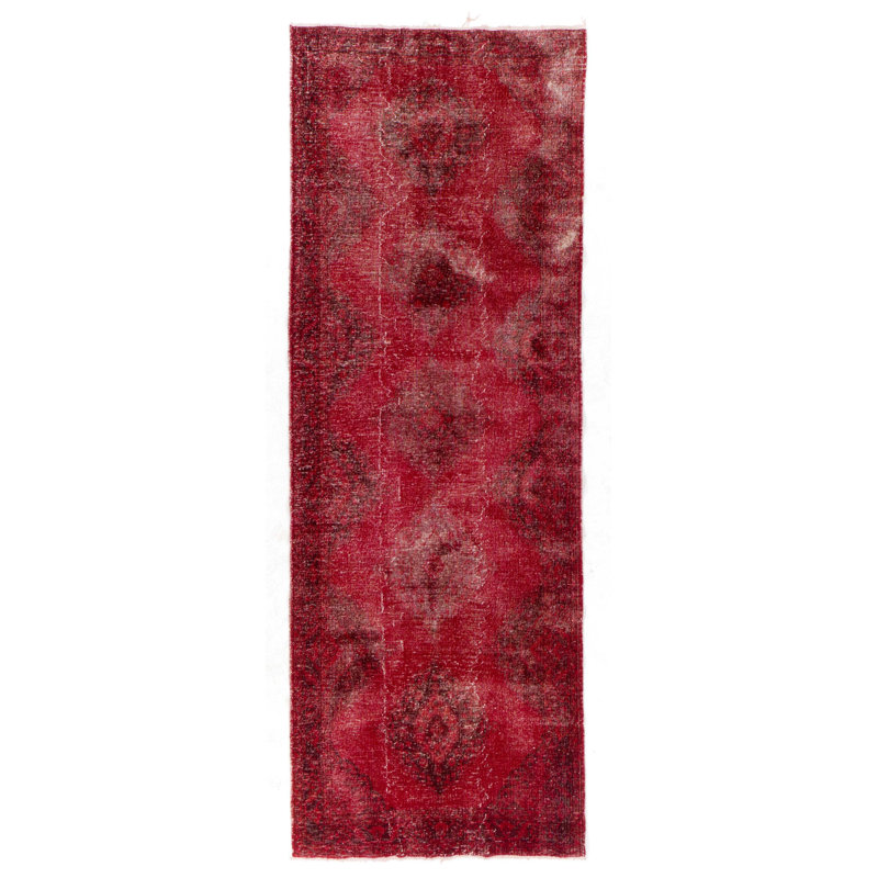 Tapis de couloir moderne fait à la main de 4,8 x 13 pi Konya Sille