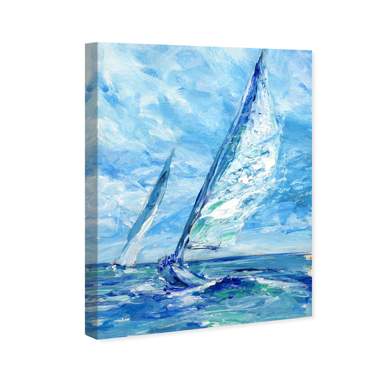 Nautique et bateaux côtiers-reproduction d’art, H 40 po x l 30 po x P 1,5 po, Toile tendue
