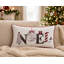 Coussin de Noël brodé Noel, 10 par 20 pouces