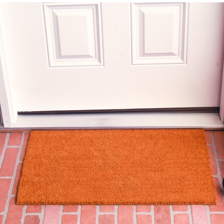 Kasper Non-Slip Outdoor Door Mat Wade Logan Mat Size: 17 W x 29 L, Color: Orange