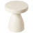 Tinea 16" Wide Round Fiberstone Hourglass Design Side Table - Stylish Accent End Table for Bedroom, Living Room, and Patio, Indoor/Outdoor Use-1554363002