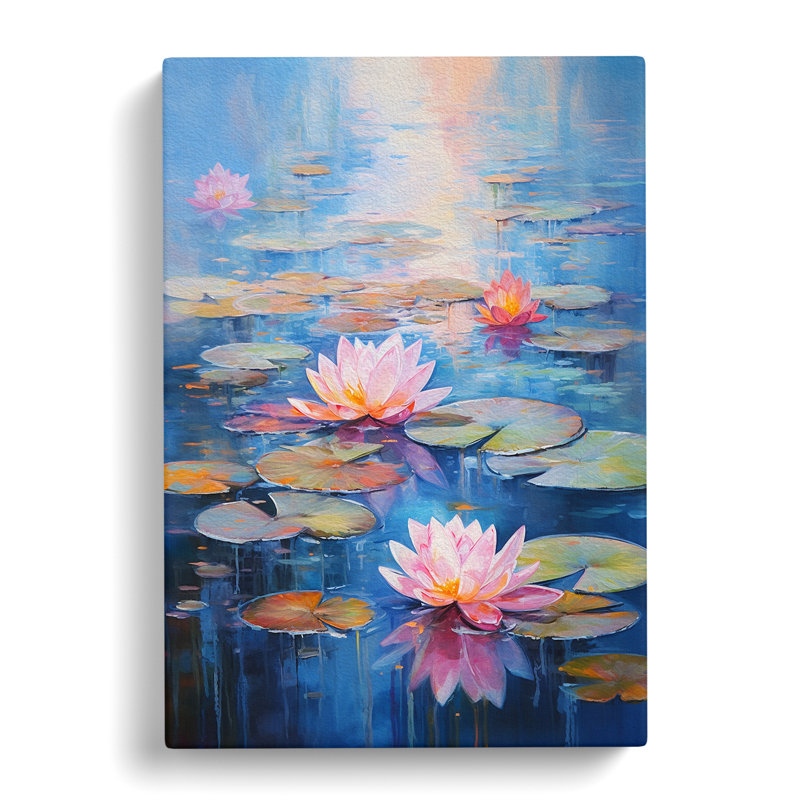 Water Lily Impressionism No.2 - Wrapped Canvas, 60cm H x 40cm W x 3cm D