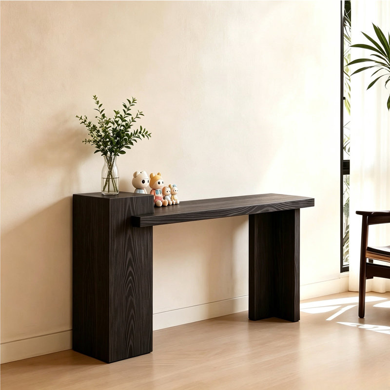 Console en bois de style moderne., H 31,5 po x l 59 po x P 11,8 po