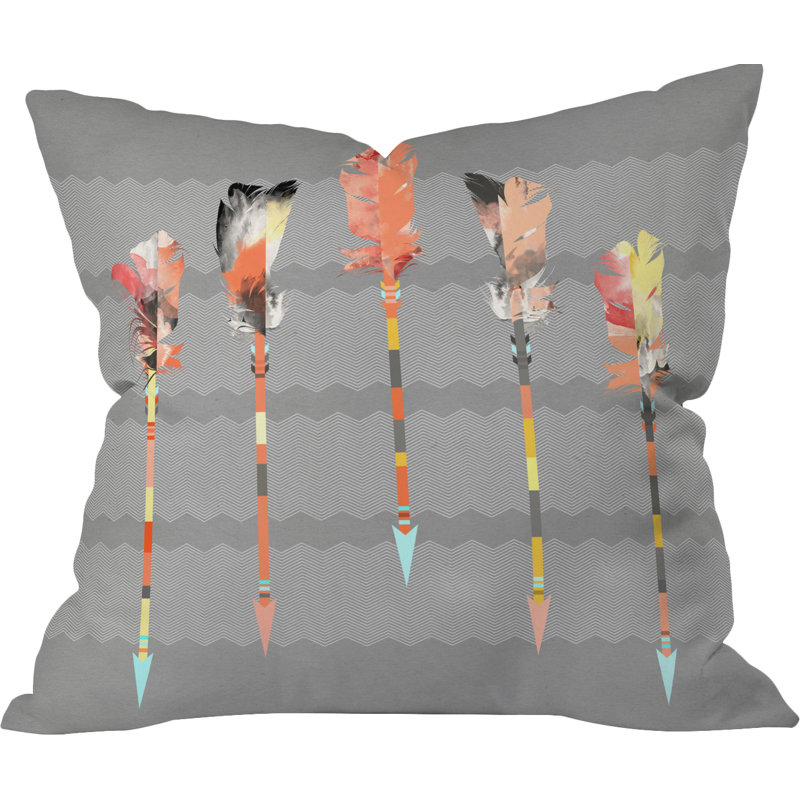 Coussin décoratif intérieur / extérieur Iveta Abolina, Gris / Pastel, 20 po x 20 po