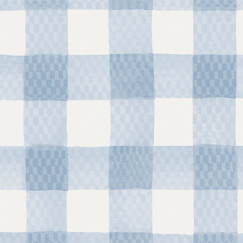 Vassaux peint bleu vichy, Bleu