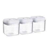 6x Flip Lock Plastic Food Storage Containers Kitchen Pantry Food Canister  500ml