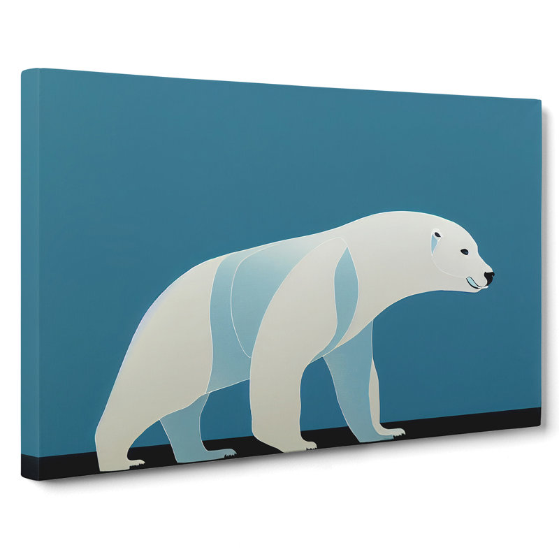 Special Abstract Polar Bear - Wrapped Canvas, 50cm H x 76cm W x 3cm D
