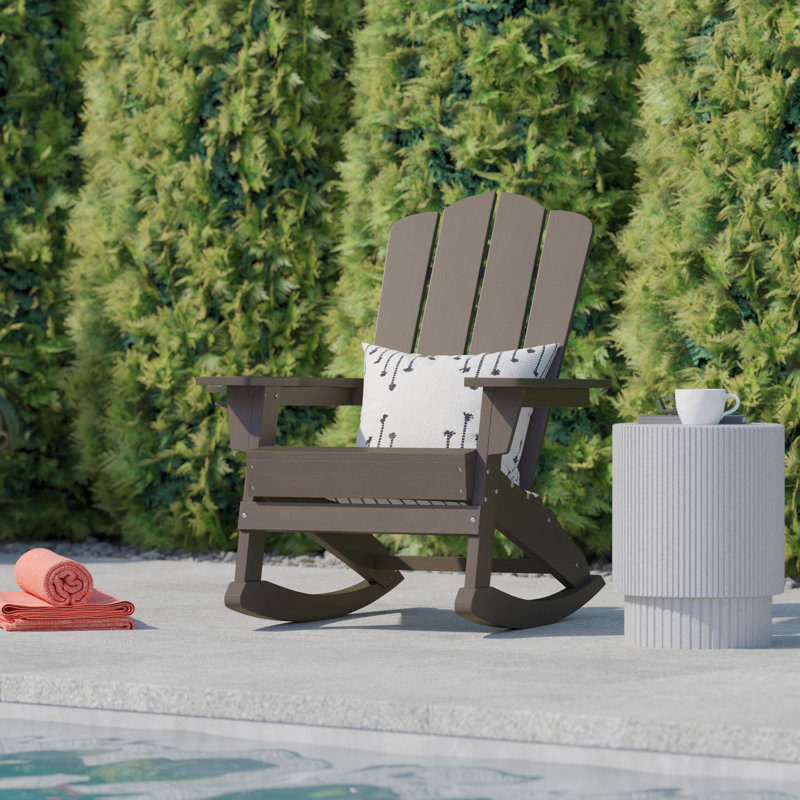 Chaise Adirondack berçante Delon, Brun