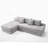 Albert Compression L-Shaped Corduroy Sectional Sofa with Steel Frame-286034683