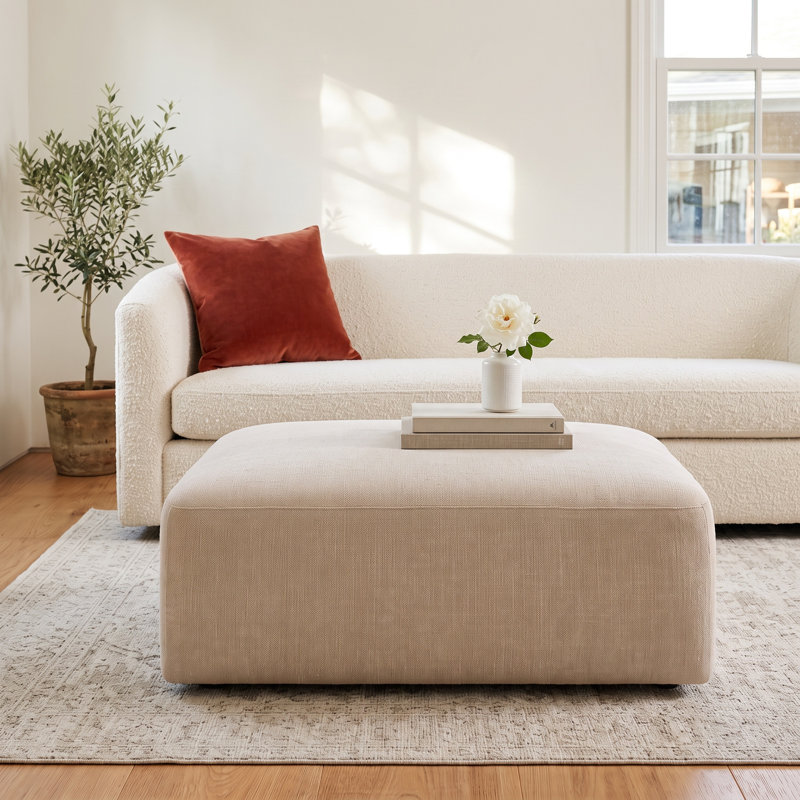 Colette Ottoman Oatmeal, Beige