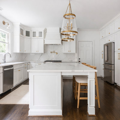 DL Cabinetry (Ready-To-Assemble) Shaker Style 36" Wide Deep Refrigerator Wall Cabinet W36" x H12" x D27" - White Shaker