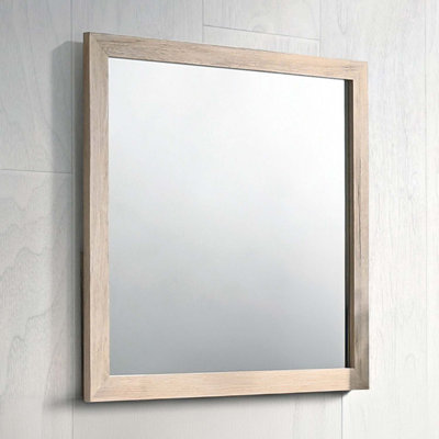 Miquell 40"x40" Mirror, Natural Finish
