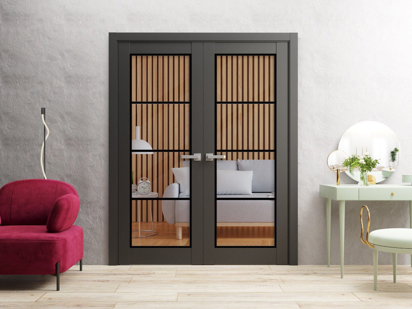 SARTODOORS 2466 Solid + Manufactured Wood Paneled French Doors Wayfair