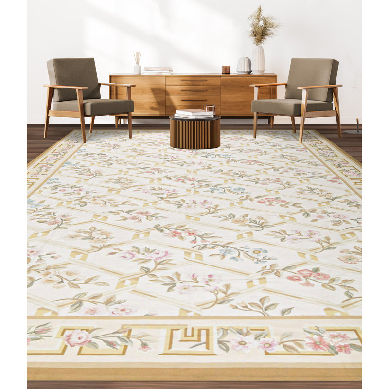 Wool Floral Area Rug