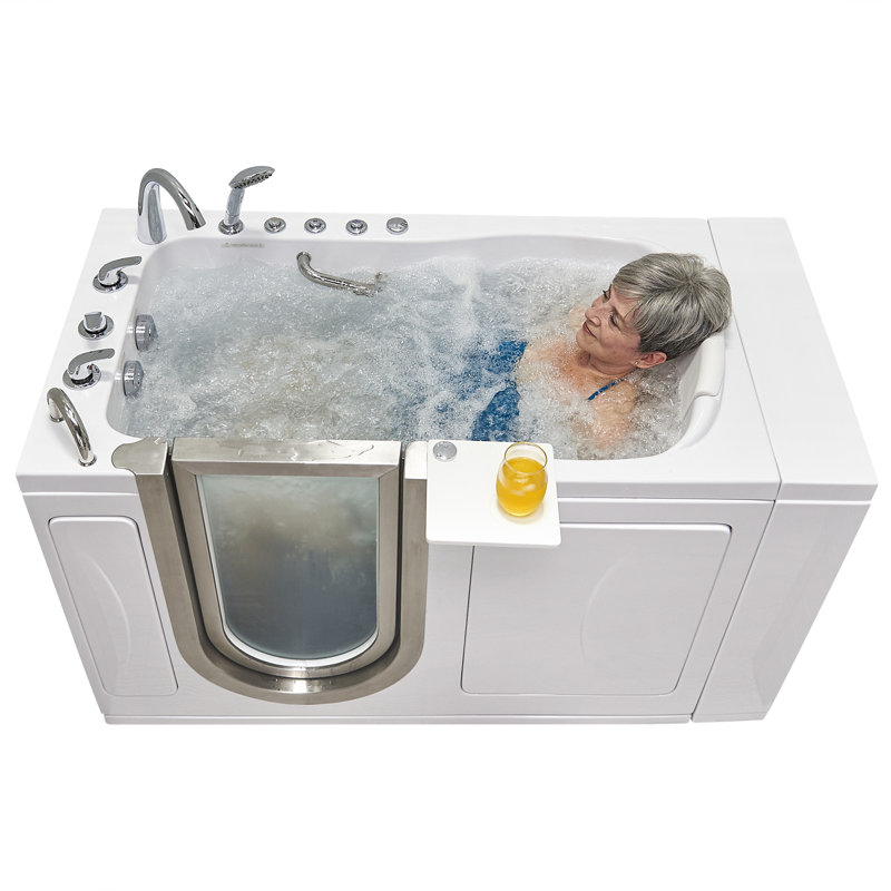 Royal 52" White Acrylic Hydro Massage Walk-In Bathtub
