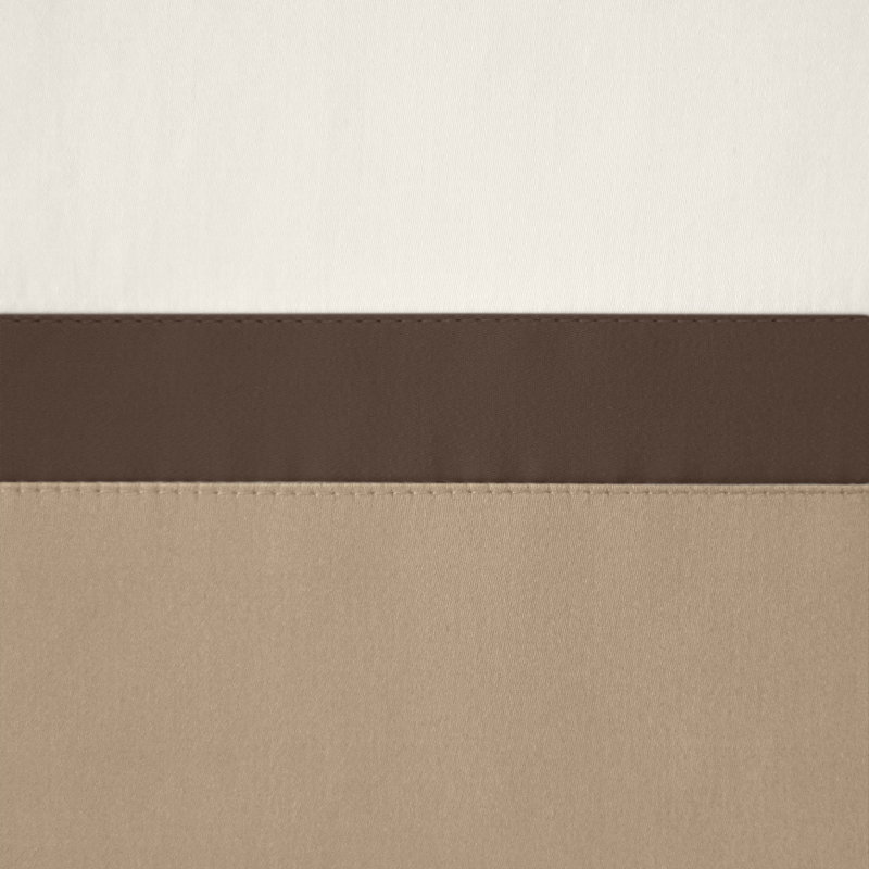 Borders Sheet Set, Ivory/Chocolate/Candlelight, Twin