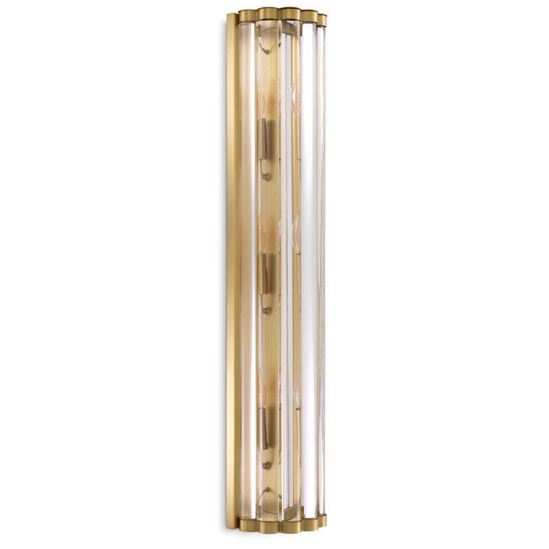 Amalfi 3 - Light Flush Mounted Sconce, Antique Brass