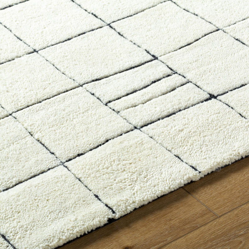 Tapis en laine touffeté à la main Amberwood, Rectangle 5 pi x 7 pi 6 po