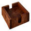 Bester Wood Square 4 Piece Coaster Set With Holder