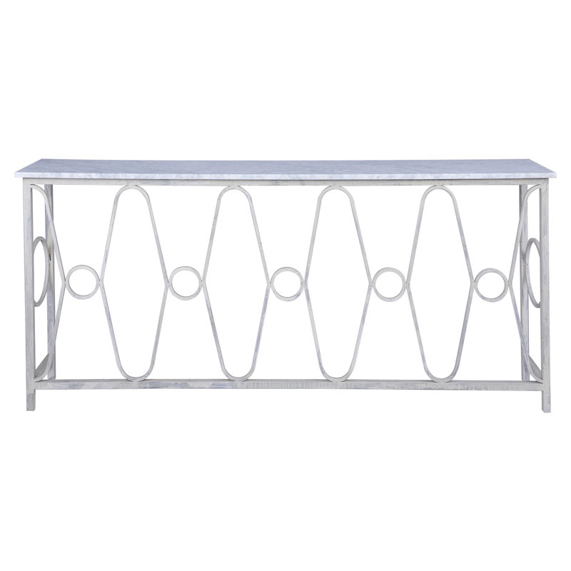 Bosporus 72" Console Table, Deep Ocean, Carrera Marble