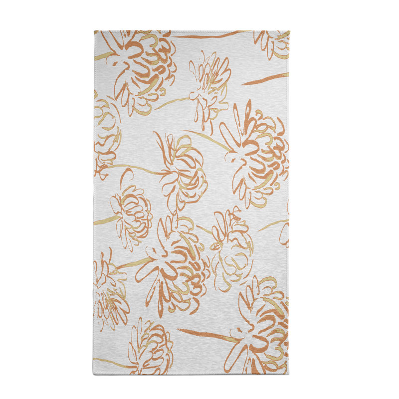 Alvordton Chenille Floral Indoor Rug, Rectangle 5' x 7'