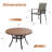 Patio Dining Set with 47.2" Round Dining Table and 6 Padded Textilene Dining Chairs-348841009