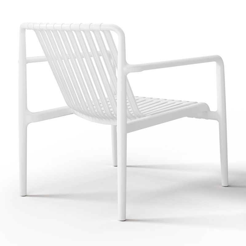 Fauteuil club de patio empilable (ensemble de 2), White