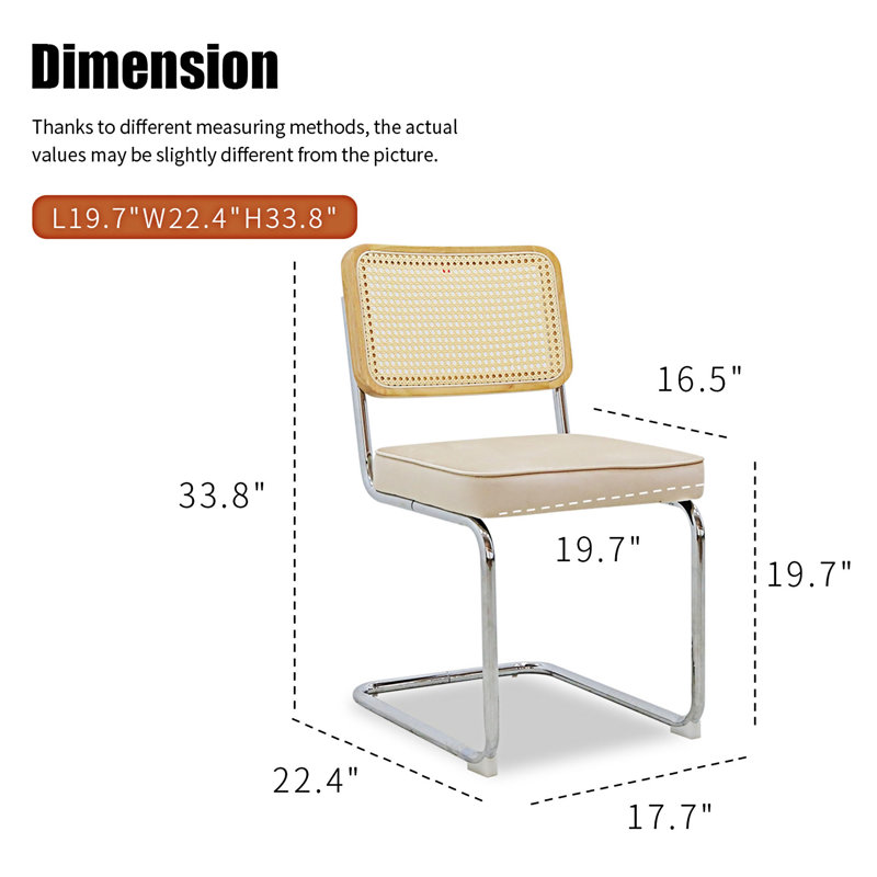 Ensemble de 2 chaises d'appoint rembourrées, Champagne