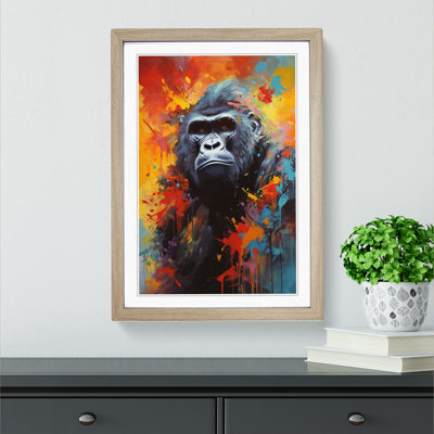 Gorilla Symbolism Art - Framed Print