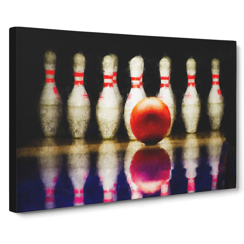 Ten Pin Bowling - Wrapped Canvas Print, 35cm H x 50cm W x 3cm D