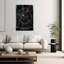 Dark Charlotte City Map Minimalist Modern Contemporary City Architecture Wall Art Print 1 Piece Wrapped Canvas Wall Art-1560983698