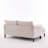 Chenille 2-Seater Sofa with Two Ottomans-524574319