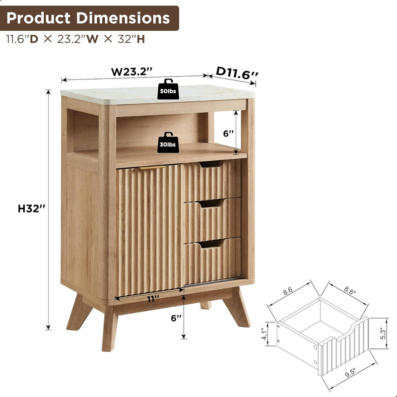 Armoire de salle de bain avec porte coulissante Rayleigh, Chêne