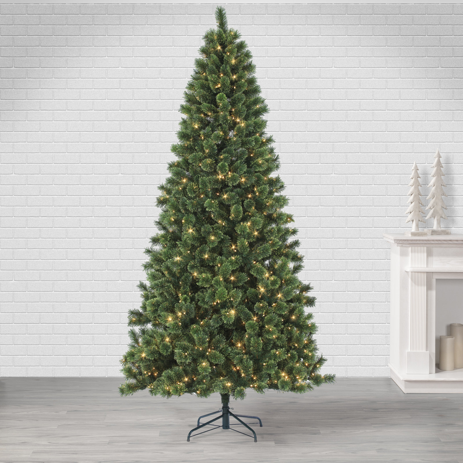 108' Lighted Artificial Pine Christmas Tree