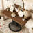 Accent Console Table Sofa Table with Geometric Metal Base